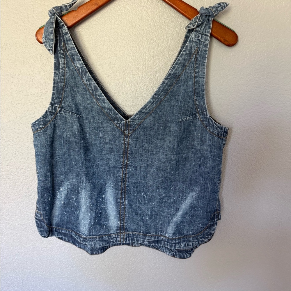 NWT Pilcro Denim Sleeveless Crop Tank Top